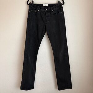 Officine Generale Men's Kurt Slim Fit Denim Jeans Black Sz 30